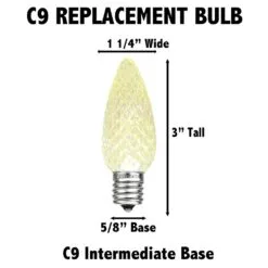 Twinkle Green C9 LED Replacement Bulbs 25 Pack -Holiday Lights Sales 0030075 twinkle green c9 led replacement bulbs 25 pack