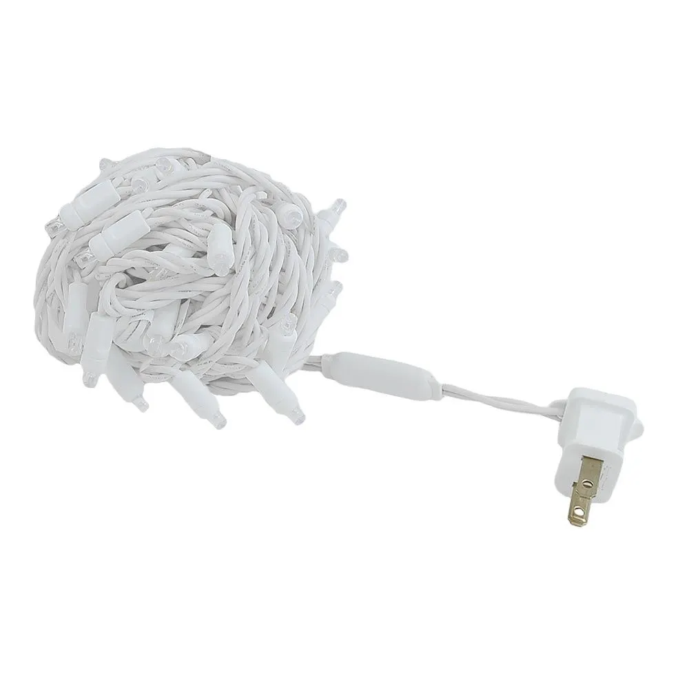 Commercial Grade Wide Angle 70 LED Pure White 24' Long On White Wire 3 Commercial Grade Wide Angle 70 LED Pure White 24' Long On White Wire - Image 3