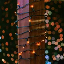 Commercial Grade Wide Angle 50 LED Amber 25' Long On Green Wire 11 Commercial Grade Wide Angle 50 LED Amber 25' Long On Green Wire -Holiday Lights Sales 0031090 commercial grade wide angle 50 led amber 25 long on green wire