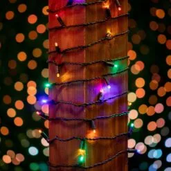 50 LED Multi LED Christmas Lights 11' Long On Black Wire -Holiday Lights Sales 0031208 50 led multi led christmas lights 11 long on black wire