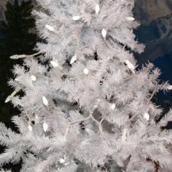 Pure White 70 LED C6 Strawberry Mini Lights Commercial Grade On White Wire -Holiday Lights Sales 0032643 pure white 70 led c6 strawberry mini lights commercial grade on white wire