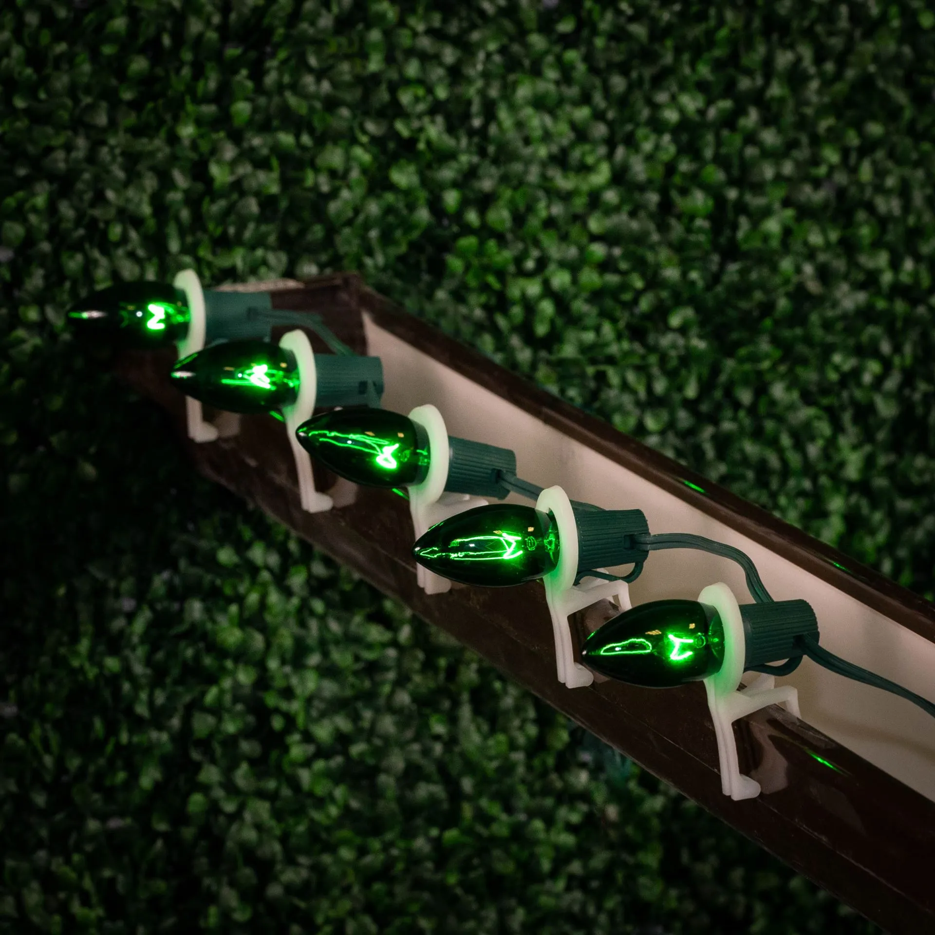 100 C9 Christmas Light Set - Green Bulbs - Green Wire 8 100 C9 Christmas Light Set - Green Bulbs - Green Wire - Image 8