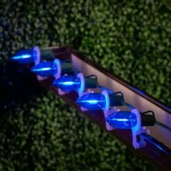 Blue C9 LED Plastic Filament Replacement Bulbs 25 Pack -Holiday Lights Sales 0032844 blue c9 led plastic filament replacement bulbs 25 pack