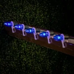 Blue Smooth Glass C9 LED Bulbs - 25pk 13 Blue Smooth Glass C9 LED Bulbs - 25pk -Holiday Lights Sales 0032885 blue smooth glass c9 led bulbs 25pk