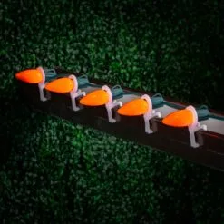 C9 - Orange - Ceramic (plastic) LED Replacement Bulbs - 25 Pack -Holiday Lights Sales 0032924 c9 orange ceramic plastic led replacement bulbs 25 pack