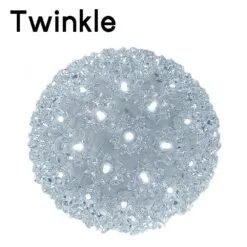 100 Twinkle LED 7.5" Sphere Pure White 8 100 Twinkle LED 7.5" Sphere Pure White -Holiday Lights Sales 0032968 100 twinkle led 75 sphere pure white