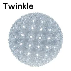 150 Twinkle LED 10" Sphere Pure White -Holiday Lights Sales 0032972 150 twinkle led 10 sphere pure white