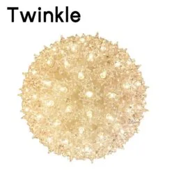 100 Light 7.5" Clear Twinkling Starlight Spheres -Holiday Lights Sales 0032976 100 light 75 clear twinkling starlight spheres