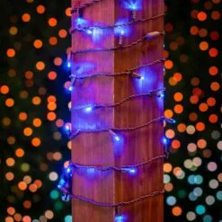 50 LED Blue LED Christmas Lights 11' Long On Brown Wire 9 50 LED Blue LED Christmas Lights 11' Long On Brown Wire -Holiday Lights Sales 0033188 50 led blue led christmas lights 11 long on brown wire