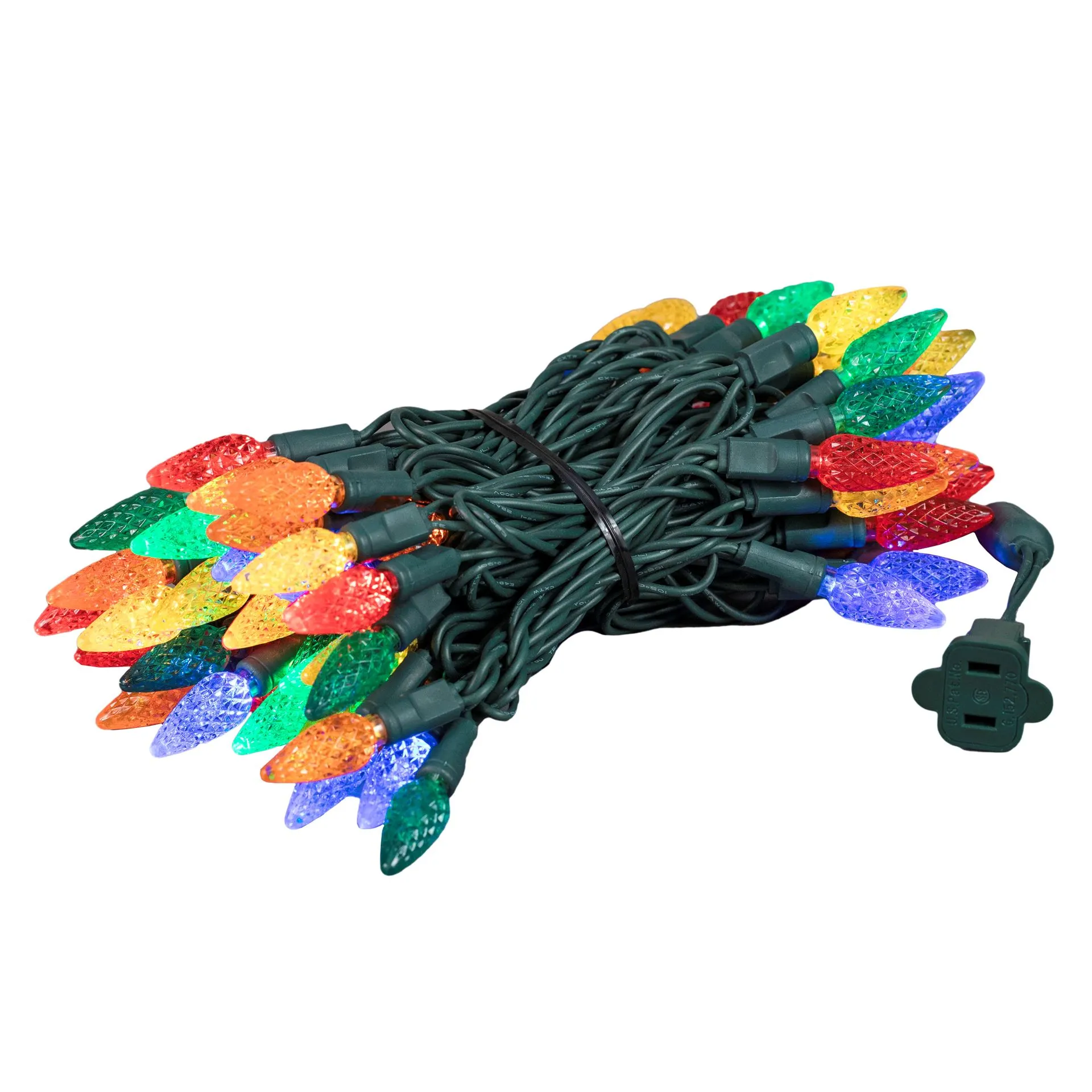 *NEW* True Twinkle Multi Color 70 LED C6 Strawberry Mini Lights Commercial Grade On Green Wire 2 *NEW* True Twinkle Multi Color 70 LED C6 Strawberry Mini Lights Commercial Grade On Green Wire - Image 2