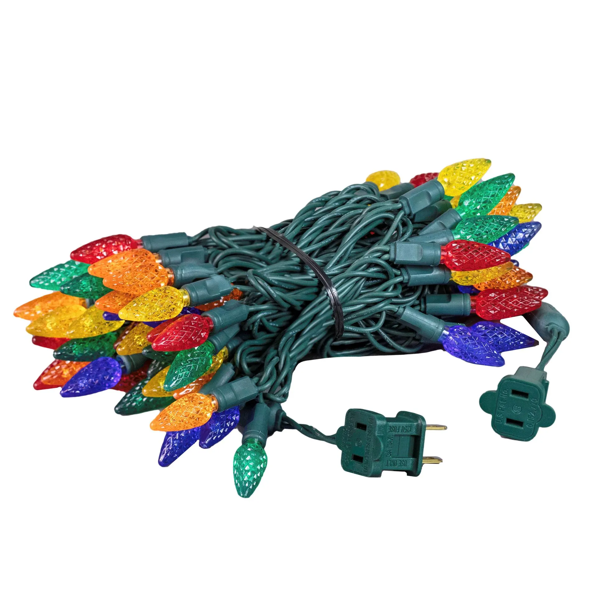 *NEW* True Twinkle Multi Color 70 LED C6 Strawberry Mini Lights Commercial Grade On Green Wire 3 *NEW* True Twinkle Multi Color 70 LED C6 Strawberry Mini Lights Commercial Grade On Green Wire - Image 3