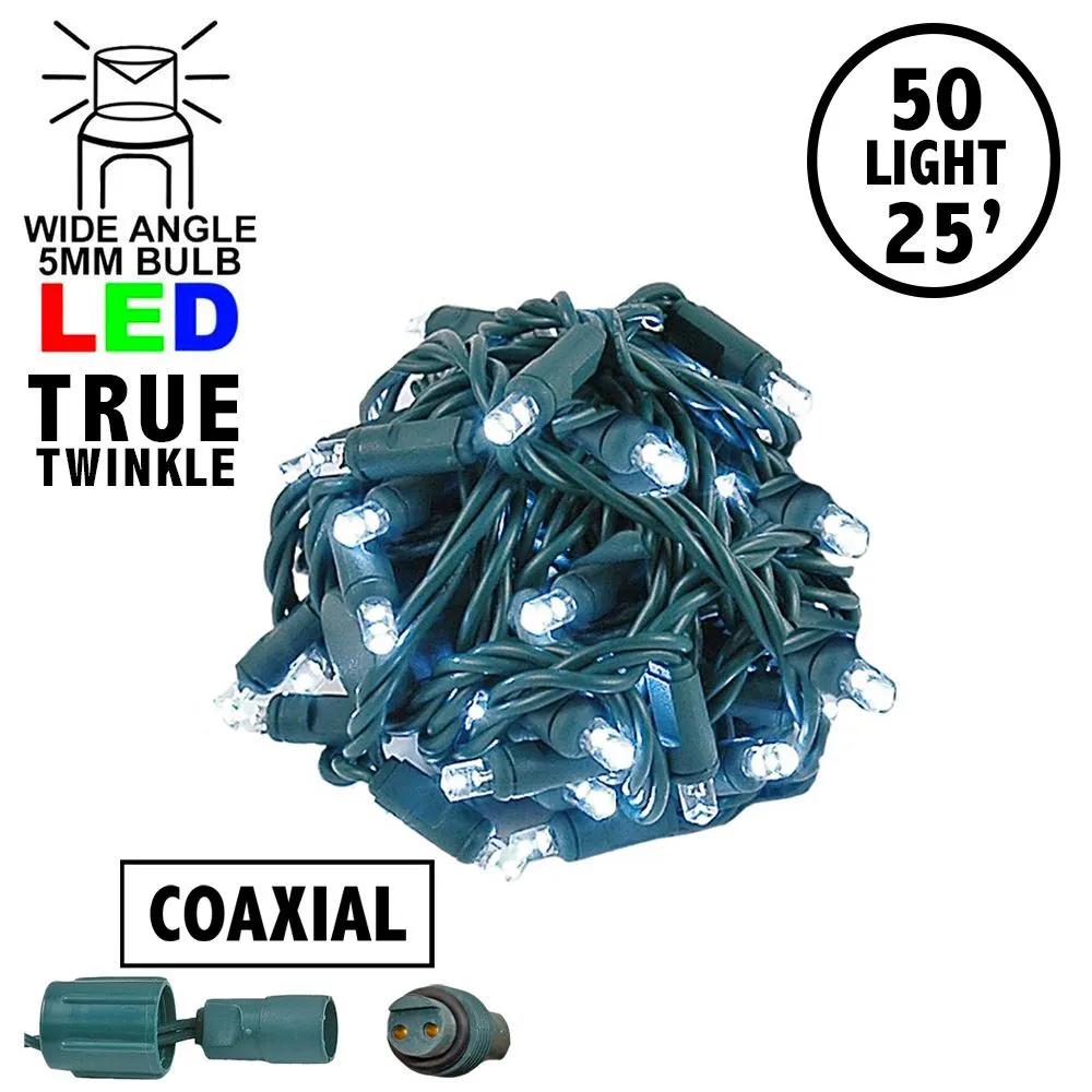 *NEW* True Twinkle Coaxial 50 LED Pure White 6" Spacing Green Wire 1 *NEW* True Twinkle Coaxial 50 LED Pure White 6" Spacing Green Wire