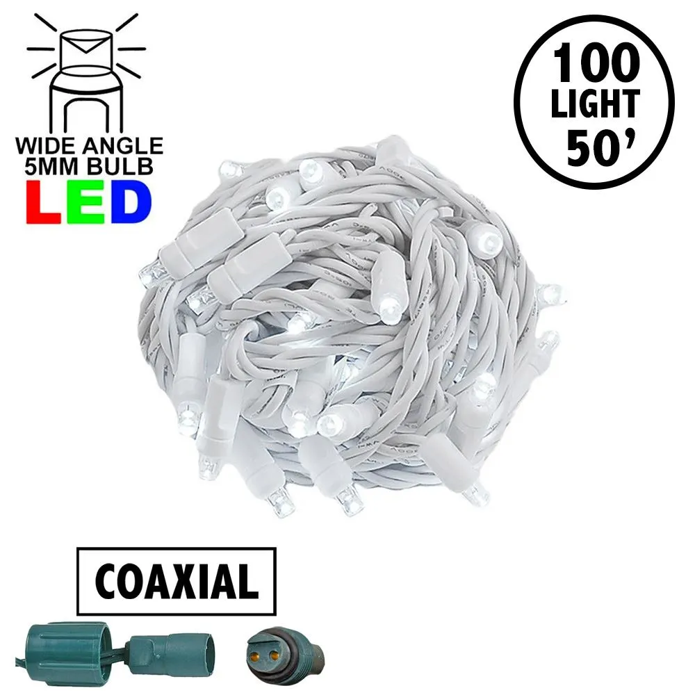 Coaxial 100 LED Pure White 6" Spacing White Wire 1 Coaxial 100 LED Pure White 6" Spacing White Wire