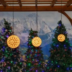 Gold 50 Light Mini Starlight Sphere 6" -Holiday Lights Sales 0033620 gold 50 light mini starlight sphere 6