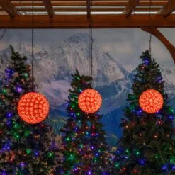 Amber/Orange 50 Light Mini Starlight Sphere 6" 15 Amber/Orange 50 Light Mini Starlight Sphere 6" -Holiday Lights Sales 0033627 amberorange 50 light mini starlight sphere 6