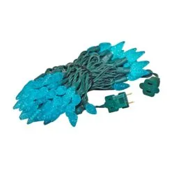 *NEW* True Twinkle Teal 70 LED C6 Strawberry Mini Lights Commercial Grade On Green Wire -Holiday Lights Sales 0033808 new true twinkle teal 70 led c6 strawberry mini lights commercial grade on green wire
