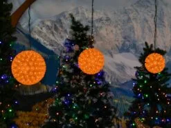 150 Orange LED 10" Sphere -Holiday Lights Sales 0033869 150 orange led 10 sphere