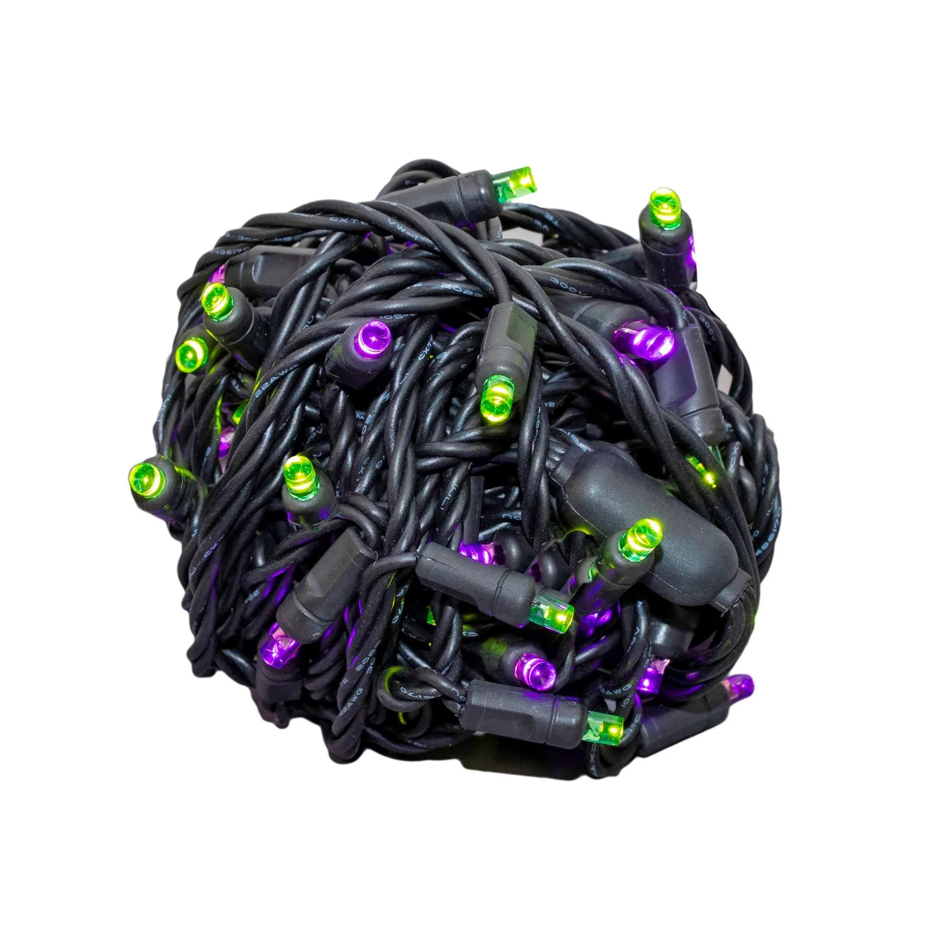 *NEW* True Twinkle LED Mini Lights 50 LED Purple & Lime 25' Long Black Wire 2 *NEW* True Twinkle LED Mini Lights 50 LED Purple & Lime 25' Long Black Wire - Image 2