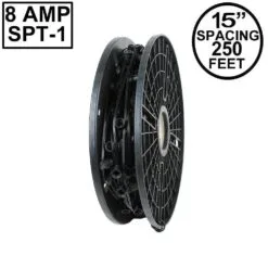 Novelty Lights C9 250' Spool 15" Spacing 8 Amp Black Wire