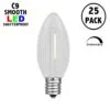 Warm White C9 LED Plastic Filament Replacement Bulbs 25 Pack