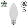 Pure White C9 LED Plastic Filament Replacement Bulbs 25 Pack